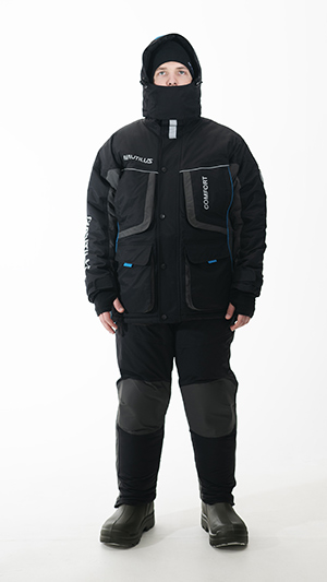 Костюм зимний Nautilus Comfort (мембрана WinTex) t 0/ -25°С Black/Blue р-р  L